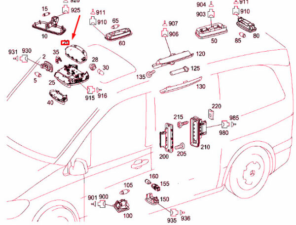 A90669504697J69 - NEW MERCEDES-BENZ VITO W639 ROOF LOWER PART RACK A90669504697J69 ORIGINAL