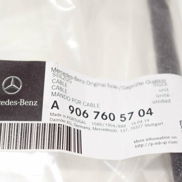 A9067605704 - NEW MB SPRINTER 906 REAR PANEL DOOR LEFT CONTROL CABLE A9067605704 ORIGINAL