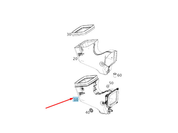 A9108307900 - NEW MERCEDES-BENZ SPRINTER W907 VENTILATION INTAKE BOX LHD A9108307900 ORIGINAL