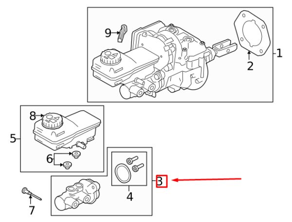 T4K8344 - JAGUAR I-PACE X590 Brake Master Cylinder T4K8344 ORIGINAL