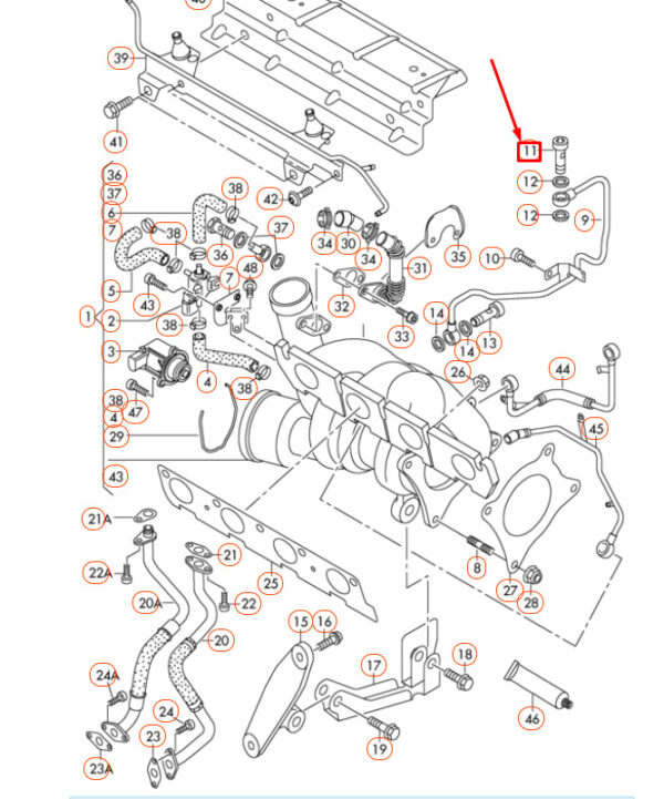 WHT-000-223 - NEW AUDI A1 MK1 TURBOCHARGER OIL LINE BOLT WHT000223 ORIGINAL