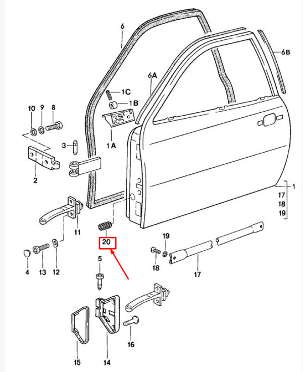 477971910 - Porsche 968 cable bellows folding bellows front door 477971910 NEW ORIGINAL