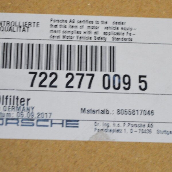 7222770095 - Porsche 911 997 Automatic Triptronic Transmission Oil Filter 7222770095 New Original