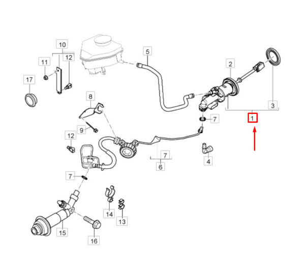 7PP721401 - Porsche Cayenne 92A Clutch Generator Cylinder 7PP721401 NEW GENUINE