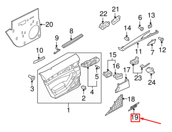 7PP945699 - Porsche 718 Boxster 982 Door Speakers Bose Emblem 7PP945699 NEW Original