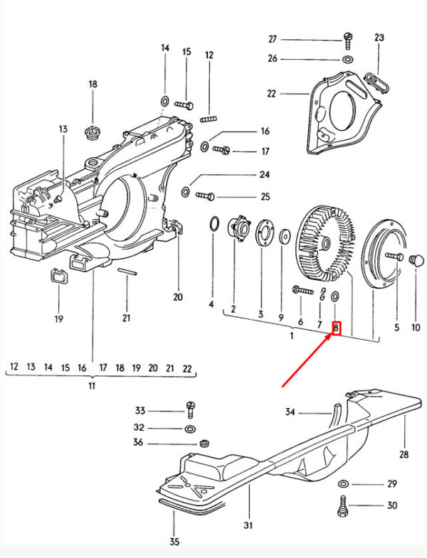 90003110501 - Porsche 968 Air Cooling Washer 90003110501 NEW ORIGINAL