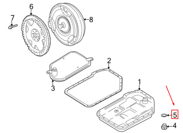 90012306220 - Porsche 911 996 Transmission Drain Screw Gasket 90012306220 NEW GENUINE