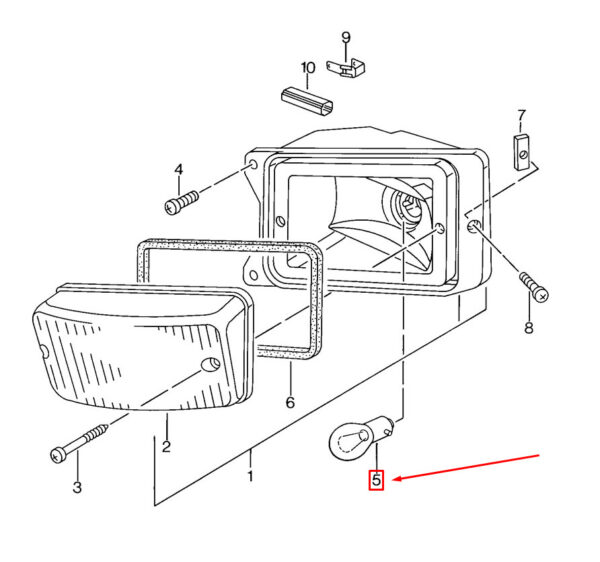 90063112890 - Porsche Cayenne 9pa Front Direction Indicator Lamp 90063112890 NEW GENUINE