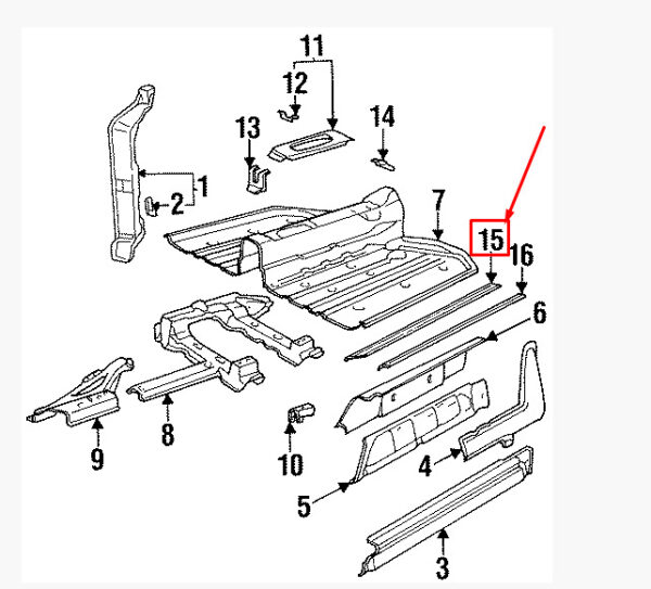 91155161900 - Porsche 911 993 entry strip left 91155161900 NEW ORIGINAL