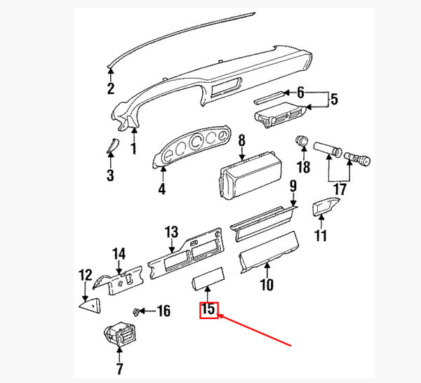 9115524630270B - Porsche Carrera 911 964 Dashboard Cover Panel 9115524630270B NEW GENUINE