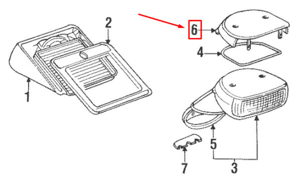 91163145200 - Porsche 911 964 cover for third rear brake 91163145200 NEW ORIGINAL