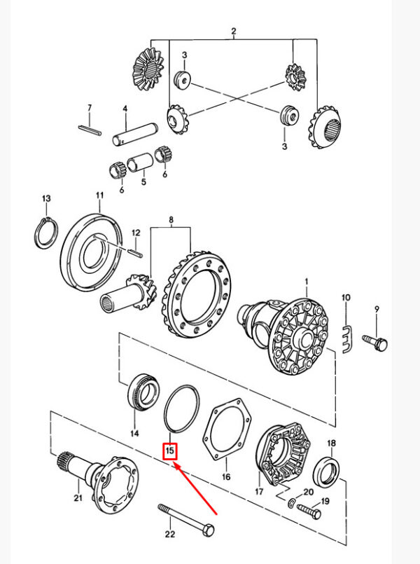 92833221702 - Porsche 928 Transmission Differential O-Ring 92833221702 NEW ORIGINAL