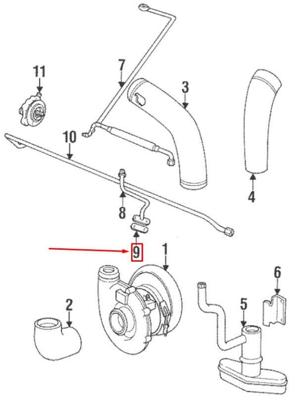93010712301 - Porsche Carera 911 964 Turbo Oil Line Gasket 93010712301 NEW ORIGINAL