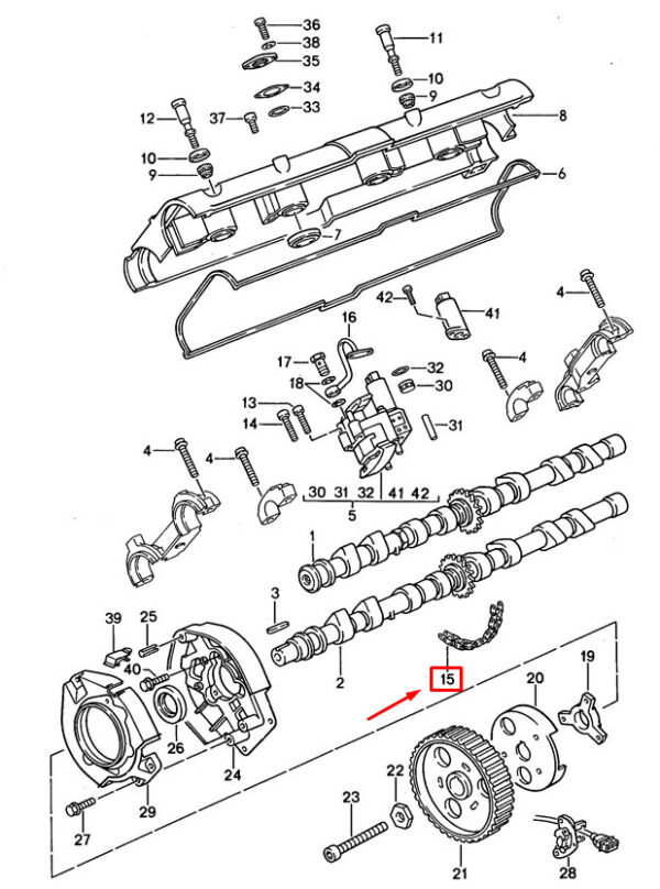 94410550105 - Porsche 928 Engine Control Chain 94410550105 NEW GENUINE
