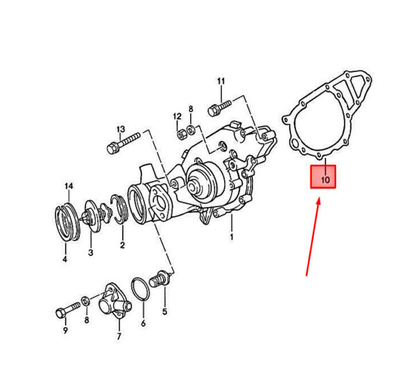 94410613204 - Porsche 944 engine water pump seal 94410613204 NEW ORIGINAL