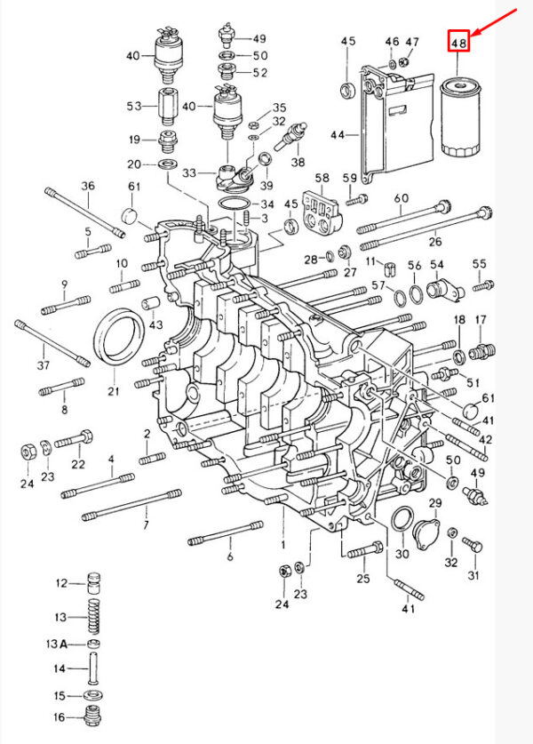 94410720103 - Porsche 944 engine oil filter 94410720103 new original