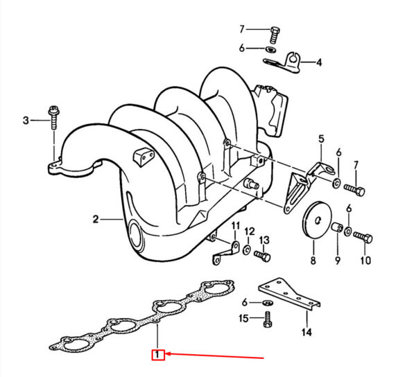 94411030502 - Porsche 944 intake manifold gasket 94411030502 NEW ORIGINAL