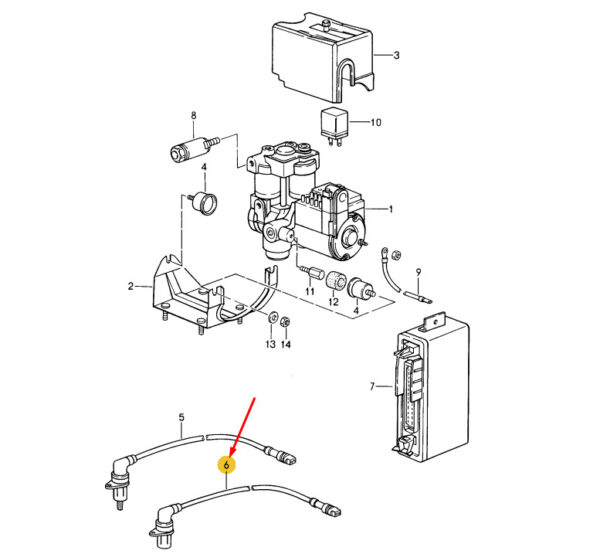 94460640102 - Porsche 968 rear speed sensor 94460640102 NEW ORIGINAL