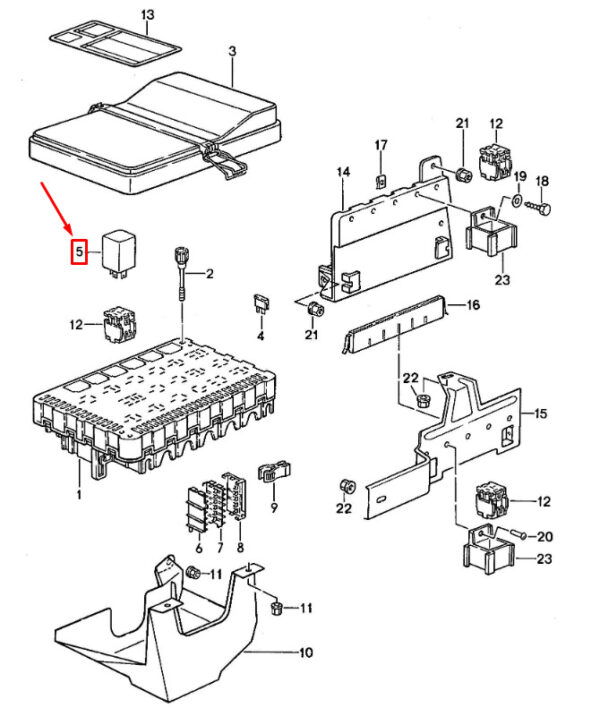 94461820500 - PORSCHE 968 Headlight Motor Control Unit Relay 94461820500 NEW GENUINE