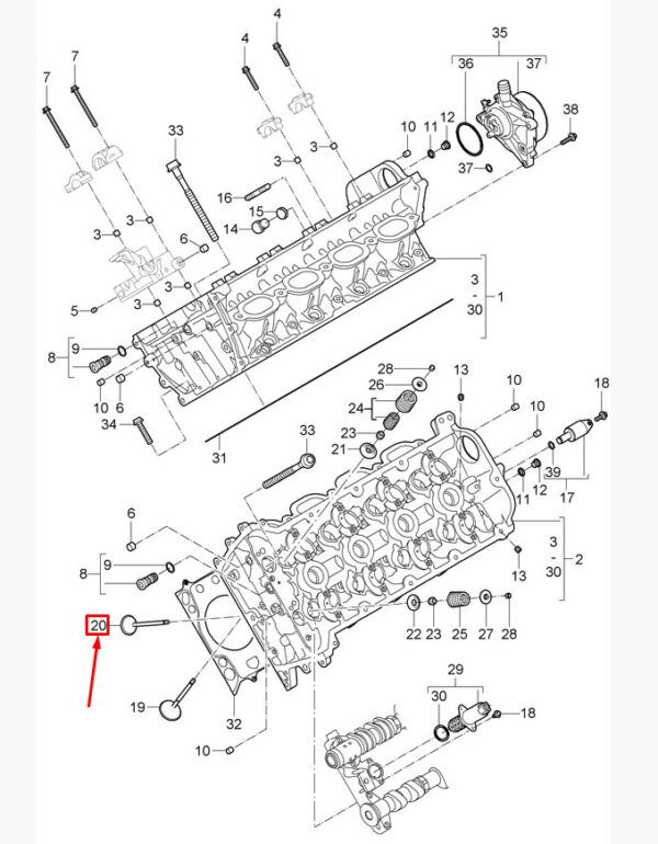 94810532202 - Porsche Panamera 970 Exhaust Valve 94810532202 NEW ORIGINAL