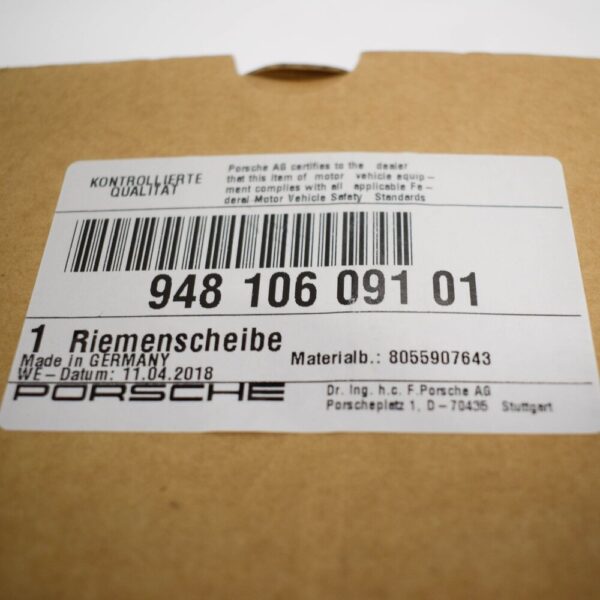 94810609101 - Porsche Cayenne 92A Water Pump Disc 94810609101 NEW REAL