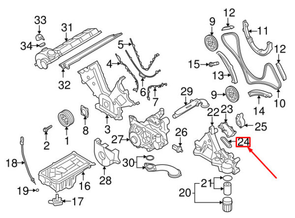 94810720101 - Porsche Cayenne 9pa Oil Console Seal 94810720101 NEW GENUINE