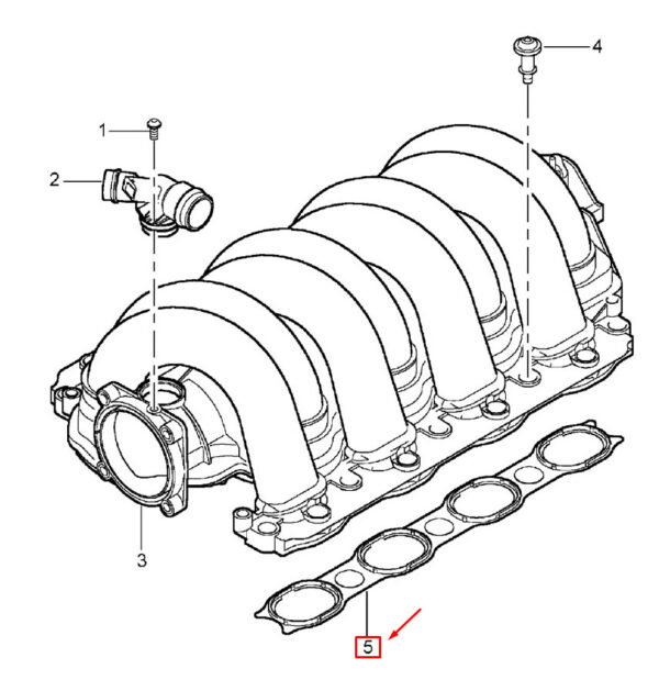 94811014501 - PORSCHE CAYENNE 9PA Intake Manifold Gasket 94811014501 NEW GENUINE
