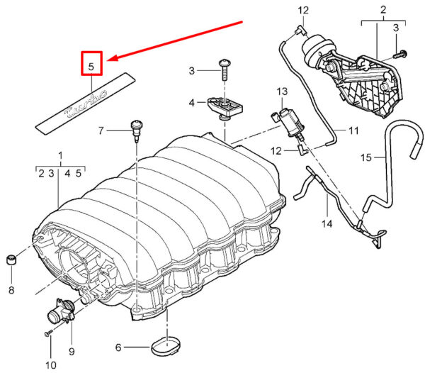 94811021600 - Porsche Cayenne 92A intake air distribution panel 94811021600 NEW original