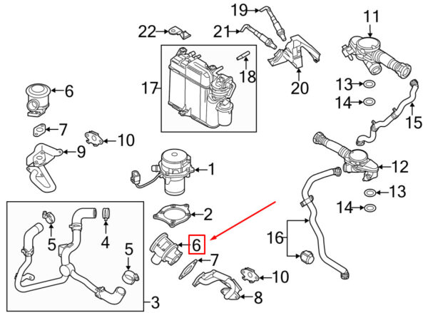 94811320351 - Porsche Cayman 987 Secondary Air Pump Control Valve 94811320351 NEW REAL