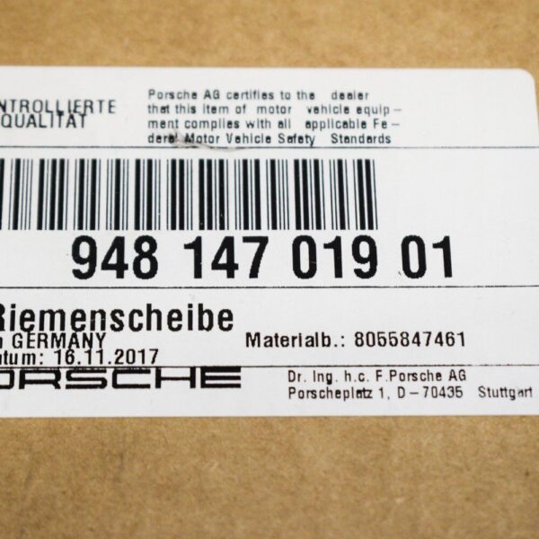 94814701901 - Porsche Panamera 970 New Genuine Power Steering Pump Disc 94814701901 2013