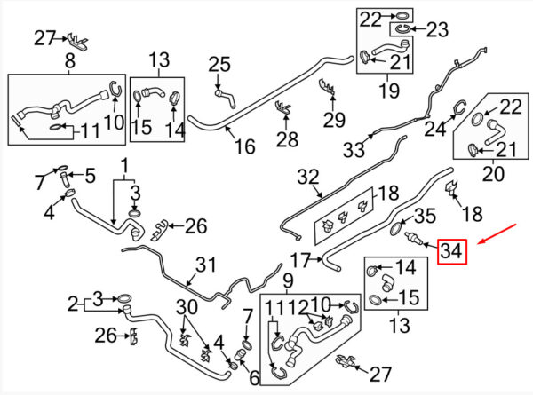94860642001 - Porsche Cayman 981 Engine Coolant Temperature Sensor 94860642001 NEW REAL