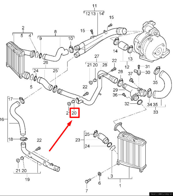 95510666200 - Porsche Macan 95b parking heater silencer socket 95510666200 NEW original