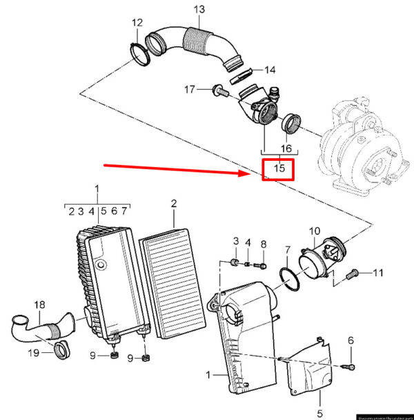 95511005511 - Porsche Cayenne 92A Motor Pulsation Damper 95511005511 NEW ORIGINAL