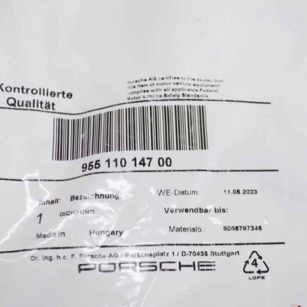 95511014700 - Porsche Cayenne 92A Intake Firm Gasket 95511014700 NEW GENUINE