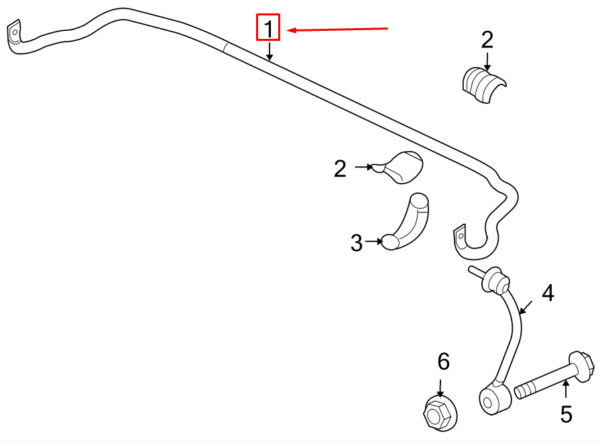 95533370130 - PORSCHE CAYENNE 9PA Swing Bar 95533370130 NEW GENUINE