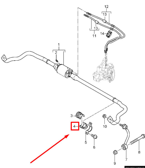 95533379400 - Porsche Cayenne 92A Suspension Stabilizer Female 9553379400 NEW ORIGINAL