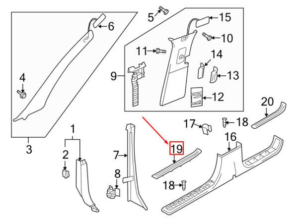 955551658014P7 - Porsche Cayenne 9pa Front Right Entry Bar 95551658014P7 NEW REAL