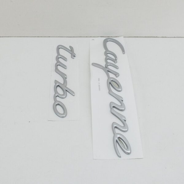 955559038014W9 - Porsche 955 Cayenne Turbo Rear Sticker Sticker Aluminum 95559038014W9 New