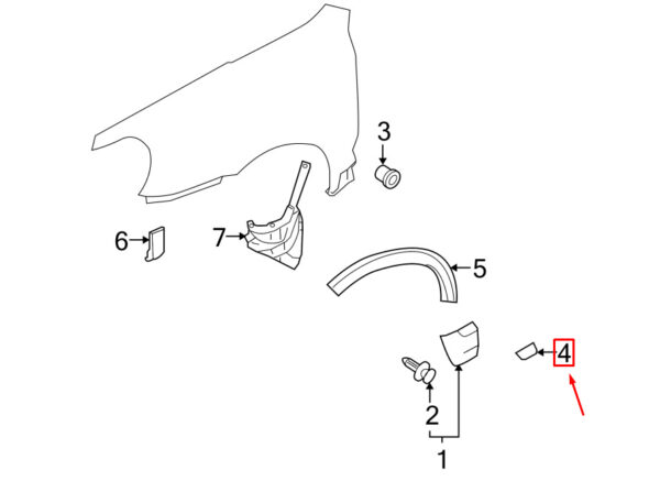 955559458024W9 - Porsche Cayenne 9pa Front Right Fender Bar 9555559458024W9 NEW REAL