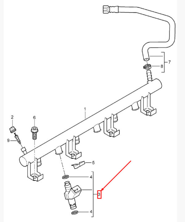 95560503100 - Porsche Cayenne 9pa Injector 95560503100 NEW ORIGINAL