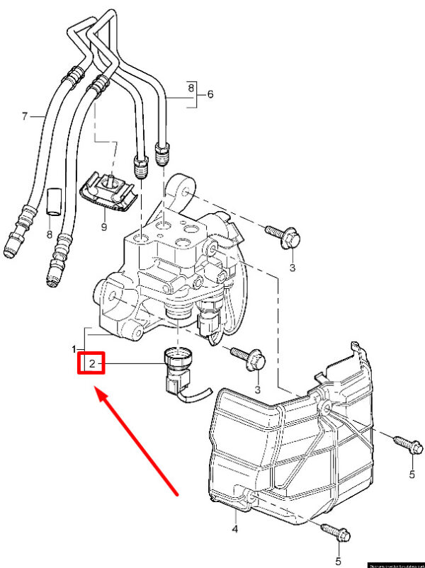 95561221500 - Porsche Cayenne 92a rear suspension cable set 95561221500 NEW ORIGINAL