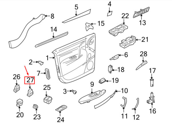955613158006N3 - Porsche Cayenne 9pa Flap Switch 955613158006N3 NEW GENUINE
