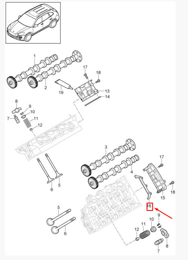 95810559111 - Porsche Cayenne 92a engine control lid gasket 95810559111 NEW ORIGINAL