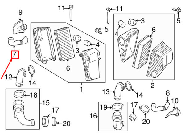 95811027200 - Porsche Cayenne 92a Right Air Tube 95811027200 NEW GENUINE