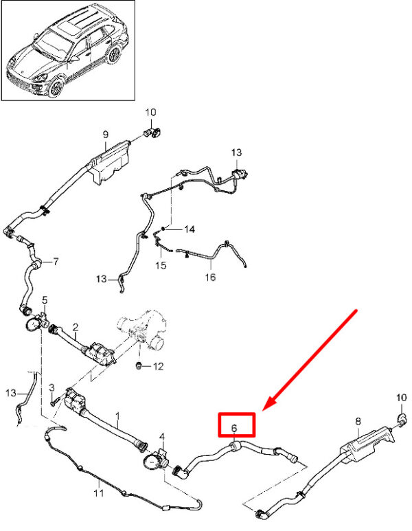 95811074130 - Porsche Cayenne 92A Left Connector 958.110.741.30 95811074130 NEW
