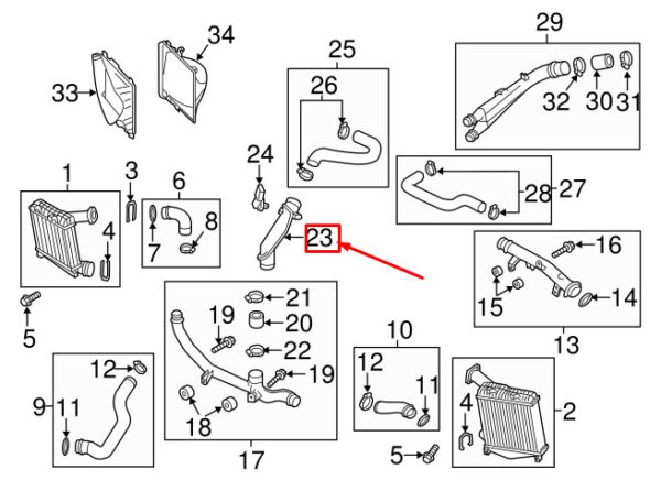 95811079000 - Porsche Cayenne 92A Pressure Tube Complete 95811079000 NEW GENUINE