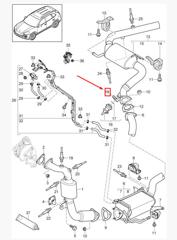 95811162500 - Porsche Cayenne 92A Injector Mount Clip 95811162500 NEW ORIGINAL