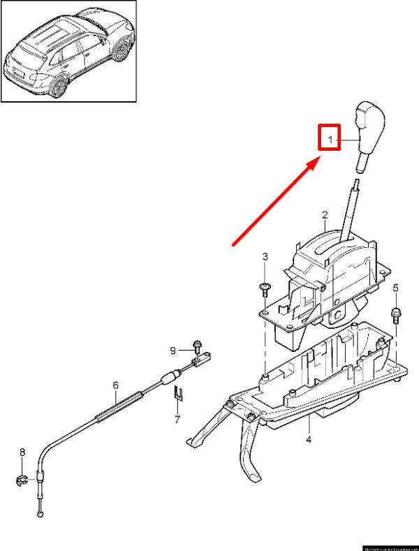 95842606900DE1 - Porsche Cayenne 92a Transmission Shift Button 95842606900DE1 NEW GENUINE