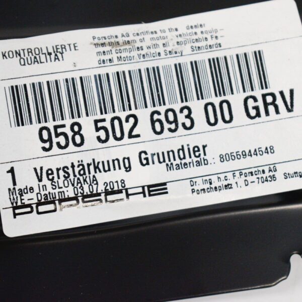 95850269300GRV - GENUINE NEW Porsche Cayenne 92A Front Left Fender Rail Stand 95850269300GRV