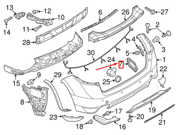 95850577200 - PORSCHE CAYENNE 92A RIGHT REAR BUMPER BRACKET 95850577200 GENUINE